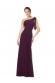 Magasins de Pourpre Trapèze Mousseline Longue Robes demoiselle d'honneur