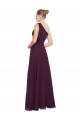 Magasins de Pourpre Trapèze Mousseline Longue Robes demoiselle d'honneur