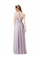 Magasins de Pourpre Trapèze Mousseline Longue Robes demoiselle d'honneur