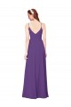Magasins de Prune Fourreau Col Haut Mousseline Longue Robes demoiselle d'honneur