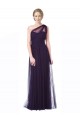 Magasins de Prune Trapèze Tulle Longue Robes demoiselle d'honneur