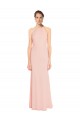 Magasins de Rose 114 Trapèze Bretelles spaghetti Mousseline Longue Robes demoiselle d'honneur