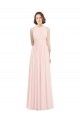 Magasins de Rose 42 Trapèze Licou Mousseline Longue Robes demoiselle d'honneur