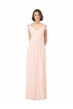Magasins de Rose 42 Trapèze Épaule Dénudée Mousseline Longue Robes demoiselle d'honneur