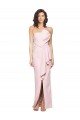 Magasins de Rose Fourreau Sans bretelle Crêpe Stretch Longue Formelles Robes demoiselle d'honneur / Robes de soirée / Robes de bal