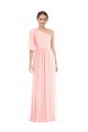 Magasins de Rose Trapèze Mousseline Longue Robes demoiselle d'honneur