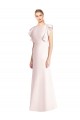 Magasins de Rose Trompette Bateau Crêpe Stretch Longue Robes demoiselle d'honneur / Robes de bal