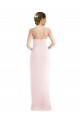 Magasins de Rose Trompette Licou Crêpe Stretch Longue Robes demoiselle d'honneur / Robes de bal