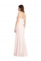 Magasins de Rose Trompette Sans bretelle Crêpe Stretch Longue Robes demoiselle d'honneur / Robes de bal