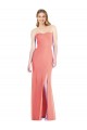 Magasins de Rose du Désert Trompette Sans bretelle Mousseline Longue Robes demoiselle d'honneur