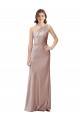 Magasins de Rose poussiéreux Fourreau Satiné Stretch Longue Formelles Robes demoiselle d'honneur / Robes de soirée / Robes de bal