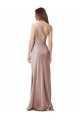 Magasins de Rose poussiéreux Fourreau Satiné Stretch Longue Formelles Robes demoiselle d'honneur / Robes de soirée / Robes de bal