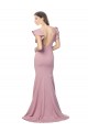 Magasins de Rose poussiéreux Sirène Col rond Balayage train Crêpe Stretch Longue Formelles Robes demoiselle d'honneur / Robes de soirée / Robes de bal