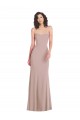 Magasins de Rose poussiéreux Sirène Sans bretelle Crêpe Stretch Longue Formelles Robes demoiselle d'honneur / Robes de soirée / Robes de bal
