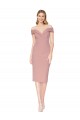 Magasins de Rose poussiéreux Sirène Épaule Dénudée Crêpe Stretch Courte Robes demoiselle d'honneur / Robes de soirée / Robes de cocktail