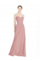 Magasins de Rose poussiéreux Trapèze Mousseline Longue Robes demoiselle d'honneur