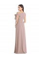 Magasins de Rose poussiéreux Trapèze Épaule Dénudée Crêpe Stretch Longue Formelles Robes demoiselle d'honneur / Robes de soirée / Robes de bal