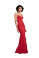 Magasins de Rouge Sirène Bretelles spaghetti Crêpe Stretch Longue Formelles Robes demoiselle d'honneur / Robes de soirée / Robes de bal