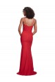 Magasins de Rouge Sirène Bretelles spaghetti Crêpe Stretch Longue Formelles Robes demoiselle d'honneur / Robes de soirée / Robes de bal