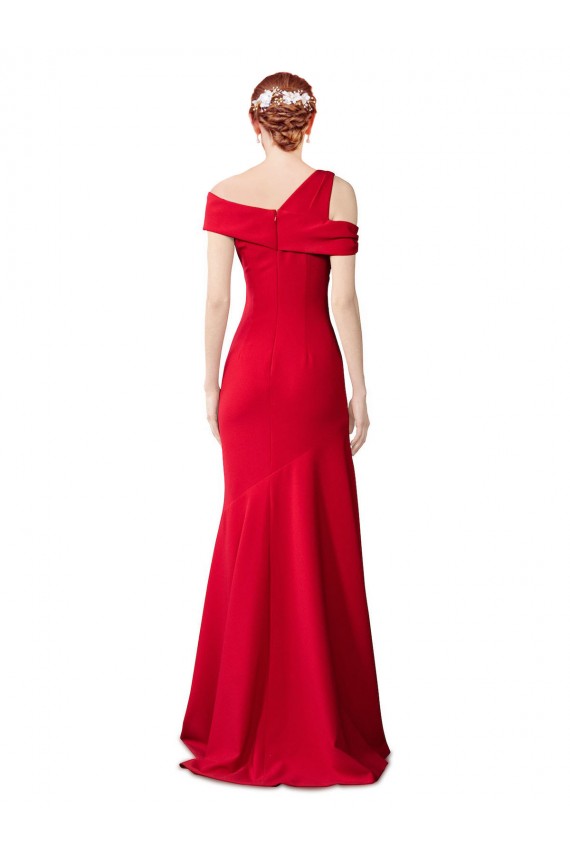 Magasins de Rouge Sirène Crêpe Stretch Longue Formelles Robes demoiselle d'honneur / Robes de soirée / Robes de bal