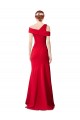 Magasins de Rouge Sirène Crêpe Stretch Longue Formelles Robes demoiselle d'honneur / Robes de soirée / Robes de bal