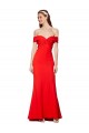 Magasins de Rouge Sirène Épaule Dénudée Crêpe Stretch Longue Formelles Robes demoiselle d'honneur / Robes de soirée / Robes de bal