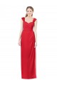 Magasins de Rouge Trapèze Mousseline Longue Robes demoiselle d'honneur