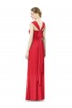 Magasins de Rouge Trapèze Mousseline Longue Robes demoiselle d'honneur