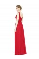 Magasins de Rouge Trapèze Mousseline Longue Robes demoiselle d'honneur