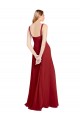 Magasins de Rouge Trapèze Mousseline Longue Robes demoiselle d'honneur