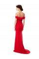 Magasins de Rouge Trapèze Épaule Dénudée Crêpe Stretch Longue Formelles Robes demoiselle d'honneur / Robes de soirée / Robes de bal