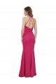 Magasins de Rubis Trapèze Licou Mousseline Longue Robes demoiselle d'honneur