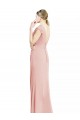 Magasins de Sirène Col Bateau Col Haut Mousseline Longue Robes demoiselle d'honneur