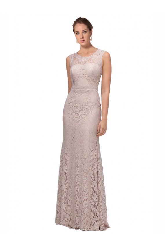 Magasins de Sirène Illusion Scoop Dentelle Longue Robes demoiselle d'honneur / Robes de bal