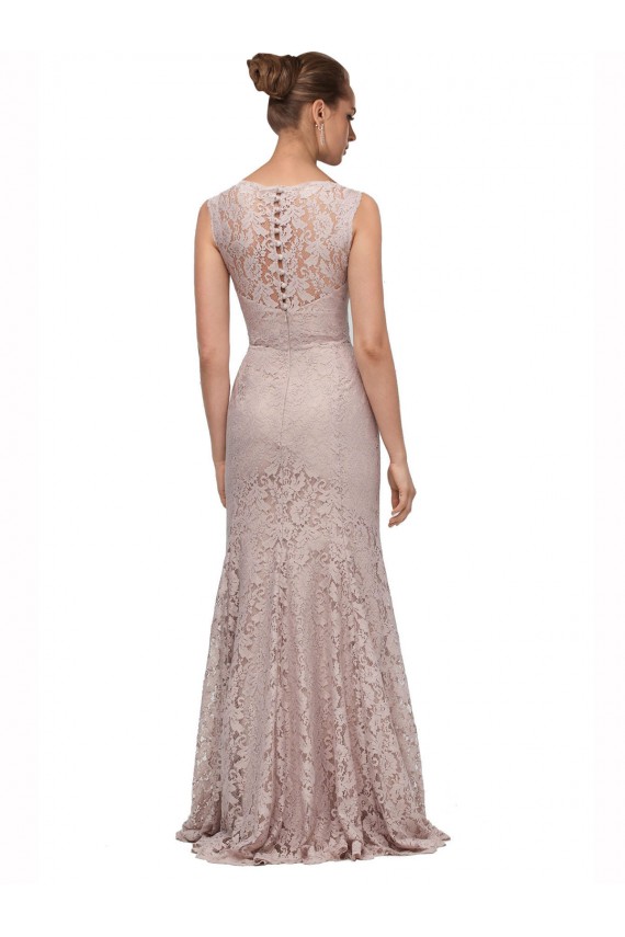 Magasins de Sirène Illusion Scoop Dentelle Longue Robes demoiselle d'honneur / Robes de bal
