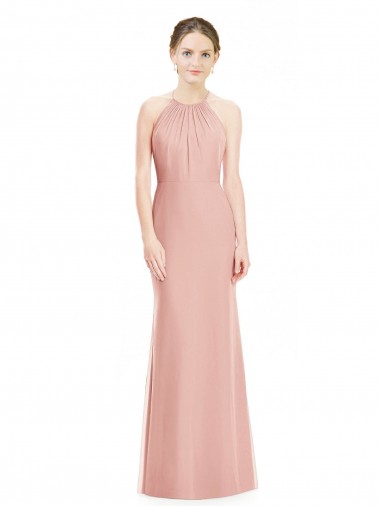 Magasins de Sirène Licou Mousseline Longue Robes demoiselle d'honneur