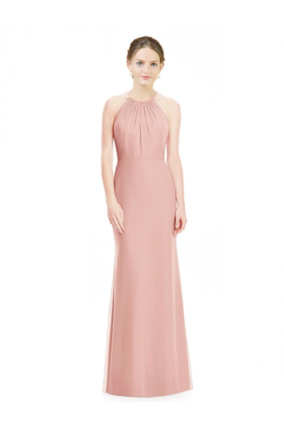 Magasins de Sirène Licou Mousseline Longue Robes demoiselle d'honneur