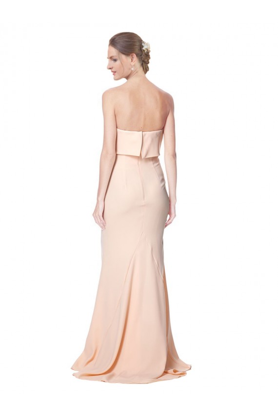 Magasins de Sirène Sans bretelle Col Haut Crêpe Stretch Longue Formelles Robes demoiselle d'honneur / Robes de soirée / Robes de bal