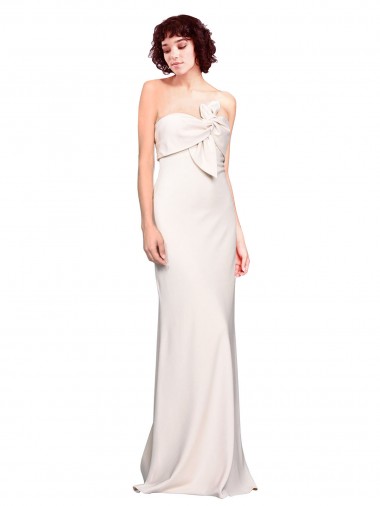 Magasins de Sirène Sans bretelle Crêpe Stretch Longue Robes demoiselle d'honneur / Robes de bal