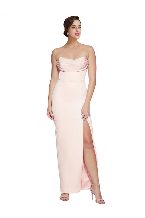 Magasins de Sirène Satiné Stretch Longue Formelles Robes demoiselle d'honneur / Robes de soirée / Robes de bal