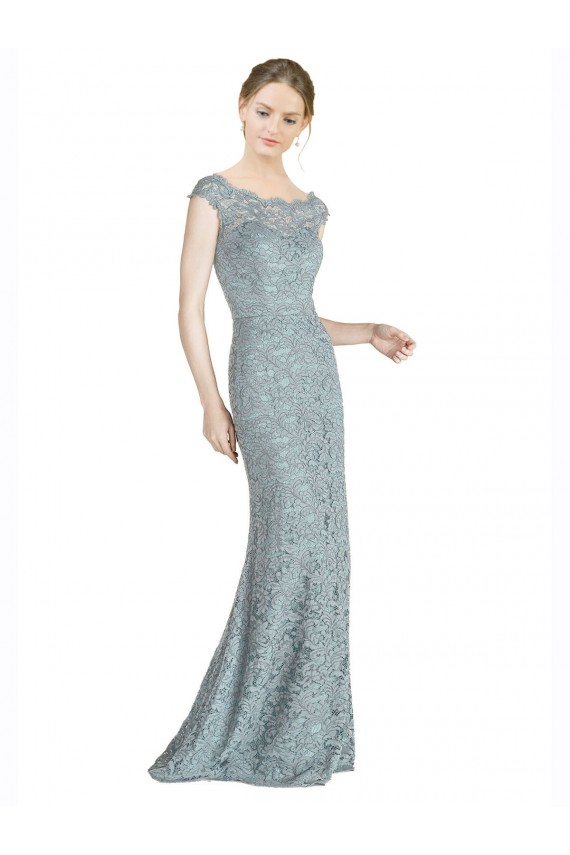 Magasins de Sirène Épaule Dénudée Dentelle Longue Robes demoiselle d'honneur / Robes de bal