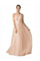Magasins de Trapèze Bretelles spaghetti Tulle Longue Robes demoiselle d'honneur