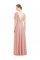 Magasins de Trapèze Col V Mousseline Longue Robes demoiselle d'honneur