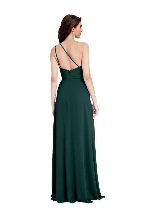 Magasins de Trapèze Crêpe Stretch Longue Formelles Robes demoiselle d'honneur / Robes de soirée / Robes de bal