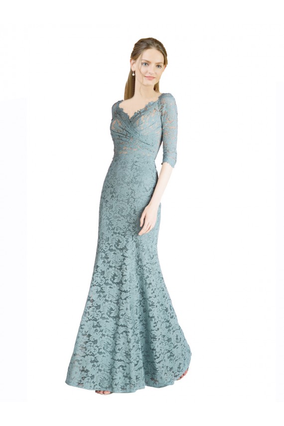 Magasins de Trapèze Dentelle Longue Robes demoiselle d'honneur / Robes de bal