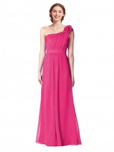 Magasins de Trapèze Mousseline Longue Robes demoiselle d'honneur