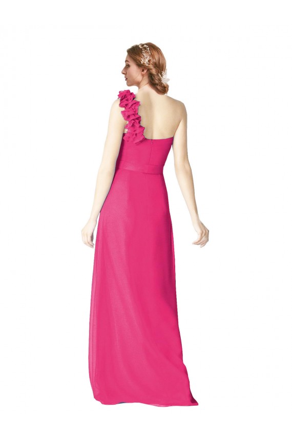 Magasins de Trapèze Mousseline Longue Robes demoiselle d'honneur