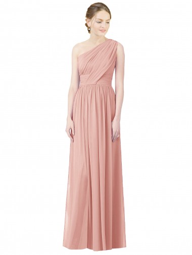 Magasins de Trapèze Mousseline Longue Robes demoiselle d'honneur