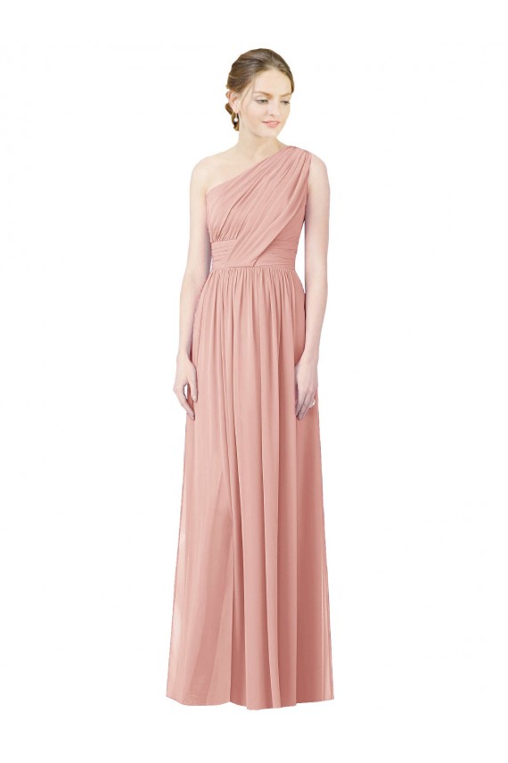 Magasins de Trapèze Mousseline Longue Robes demoiselle d'honneur