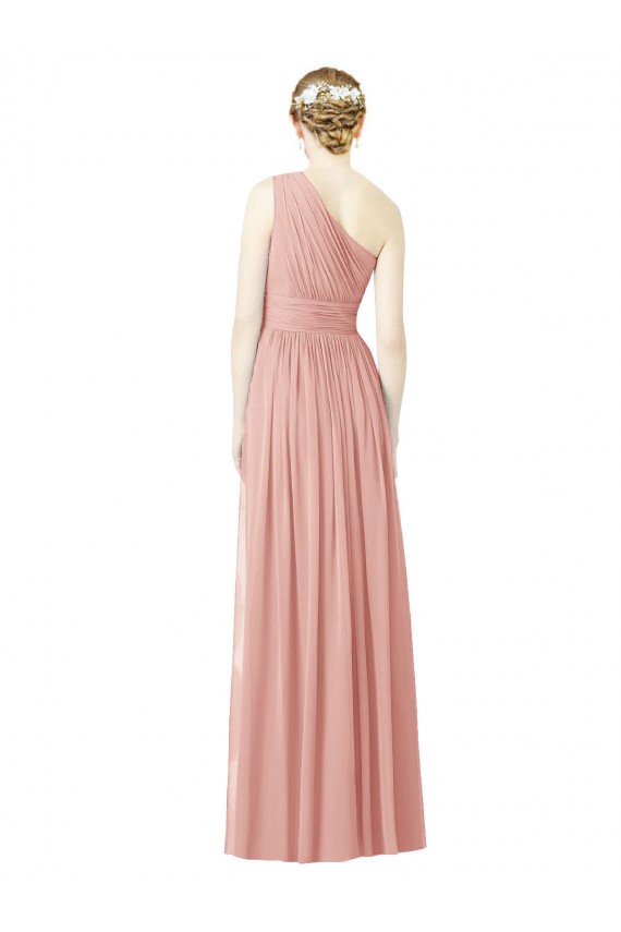 Magasins de Trapèze Mousseline Longue Robes demoiselle d'honneur